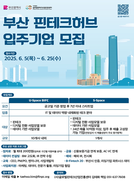 부산 핀테크 허브, 혁신적인 스타트업 발굴! 2차 입주 기업 모집 시작